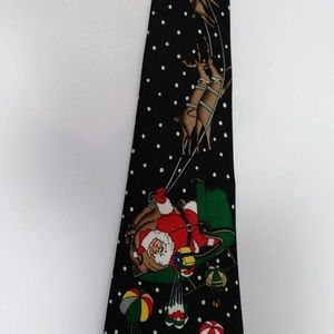 Santa Reindeer Novelty Tie Christmas Sleigh Neckti